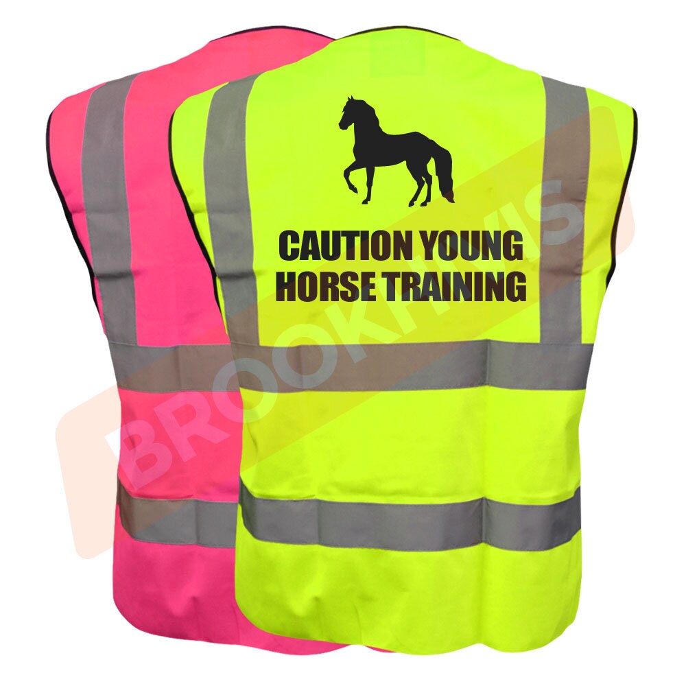 Gilet fluo haute visibilité Attention jeune cheval - EQU