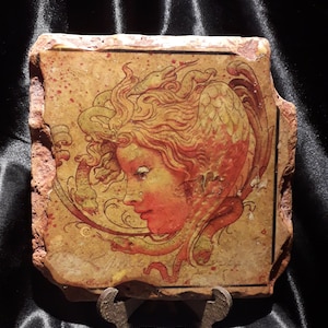 Medusa, Greek mythology, ancient history, wedding gift, stone fresco