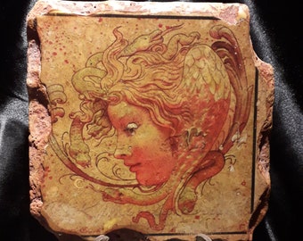 Medusa, Greek mythology, ancient history, wedding gift, stone fresco