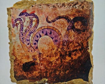 Secrets of Darkness, Hell beasts, Three headed dragon, Etruscan mythology Art, fresco