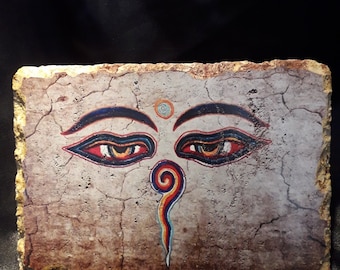 Yeux de Bouddha, Fresque