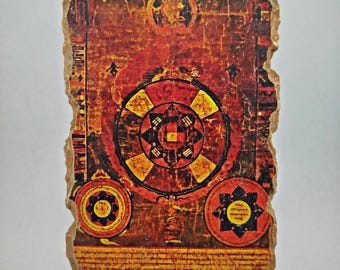 Tibetan Talisman Stone Fresco: Manjushri Protective Chart