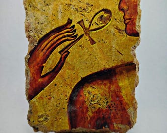 Ramsés II, Egyptian mythology art, room decor, ancient history, fresco (VISUAL PRINT)