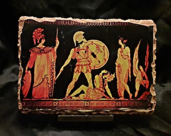 Achilles and Penthesella, Greek Mythology, Fresco