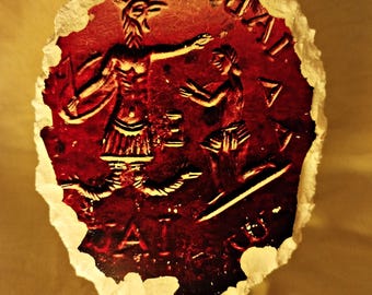 Abraxas, Greek magic, Abracadabra, devil and god, fresco (VISUAL PRINT)