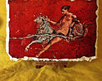 Ancient Roman painting from the Villa of the Mysteries, home decor, wedding gift, Fresco