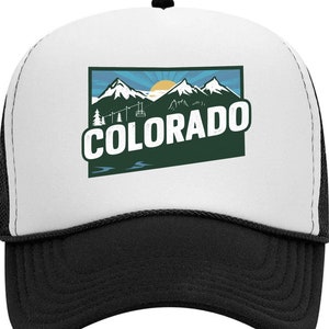 Vintage Style Colorado Hat, High Profile Otto Hat, State of Colorado Hat, Retro CO, Colorado foam hat