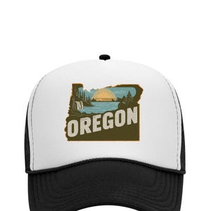 Vintage Style Oregon Hat, High Profile Otto Hat, State of Oregon Hat, Oregon Retro, Oregon foam hat, OR