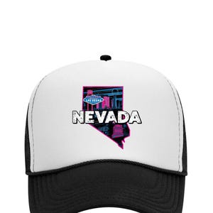 Vintage Style Nevada Hat, High Profile Otto Hat, State of Nevada Hat, Nevada Retro , Nevada foam hat, NV
