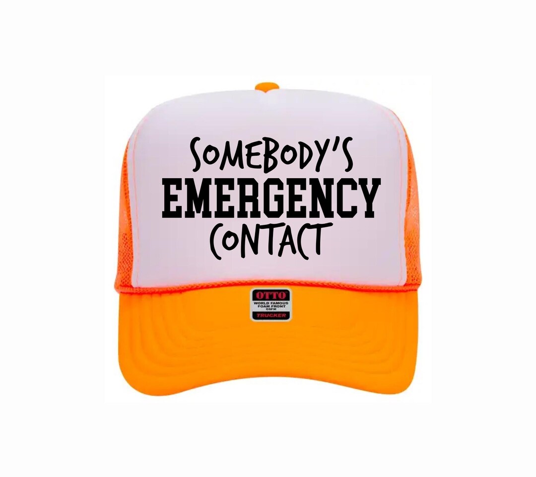 First Contact Hat Emergency Contact Hat, Funny Summer Hat, Summer Party Hat, High Profile ...