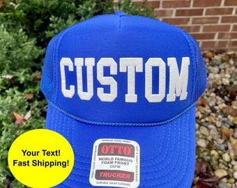 Custom Kids Puff Foam Trucker Hat, Custom Youth Cap, Custom Puff Hat, Many Colors Available