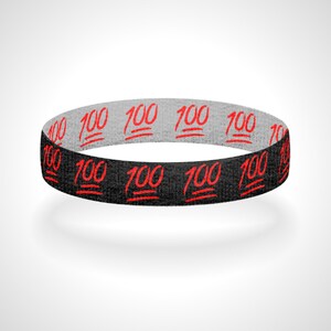 Reversible 100 Bracelet Wristband
