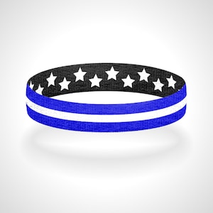 Reversible Thin White Line Bracelet Wristband Support Local EMT/EMS