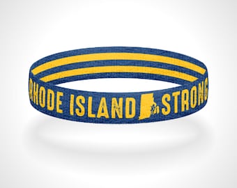 Rhode Island Strong Reversible Wristband Bracelet Show Off Your Love For Rhode Island