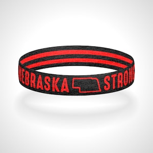 Reversible Nebraska Strong Bracelet Wristband