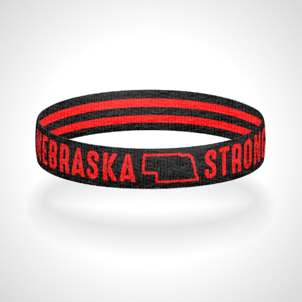 Reversible Nebraska Strong Bracelet Wristband