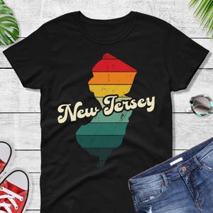 Comfort Colors® New Jersey Retro Vintage Shirt, State of New Jersey, Retro Vintage New Jersey Tee, Cute New Jersey TShirt