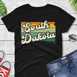 Comfort Colors® South Dakota Retro Vintage Shirt, State of South Dakota, Retro Vintage South Dakota Tee, Cute South Dakota TShirt