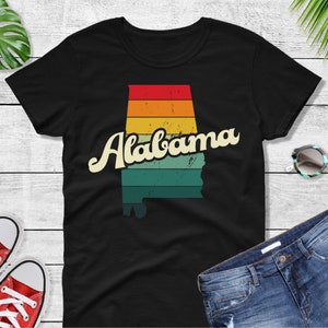 Comfort Colors® Alabama Retro Vintage Shirt, State of Alabama, Retro Vintage Alabama Tee, Cute Alabama TShirt