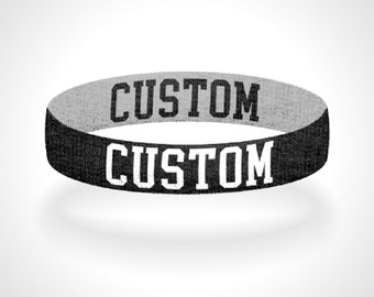 Custom Reversible Bracelet Wristband - 2 Sides to Customize