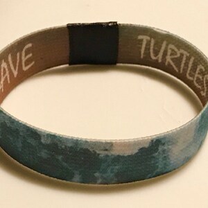 Reversible Save the Sea Turtles Wristband Bracelet Proceeds Donated to ...