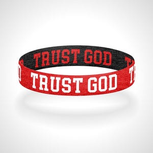 Reversible Trust God Bracelet Wristband Faith Bracelet, Christian Wristband