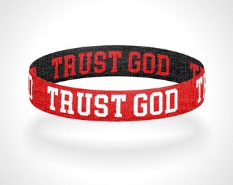 Reversible Trust God Bracelet Wristband Faith Bracelet, Christian Wristband