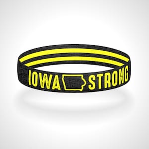 Reversible Iowa Strong Bracelet Wristband