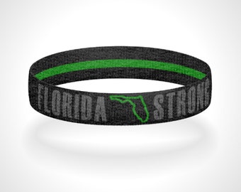 Pick Your State -  Blackout Thin Green Line Strong Reversible Wristband Bracelet - Back The Green Military Appreciation