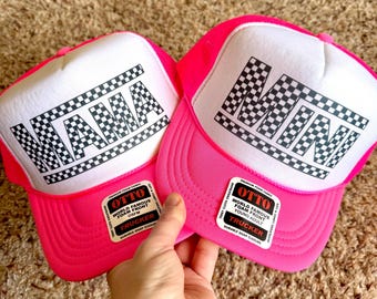 Czapki wyścigowe dla mamy i córki, czapki dla matki i córki, letnie czapki dla dzieci, czapki wyścigowe dla rodzin, czapki damskie, dostępne w wielu kolorach