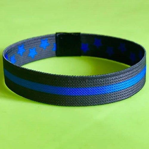 Thin Blue Line Paracord Bracelet Police Officer Paracord Etsy