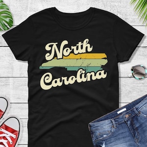 Comfort Colors® North Carolina Retro Vintage Shirt, State of North Carolina, Retro Vintage North Carolina Tee, Cute North Carolina TShirt