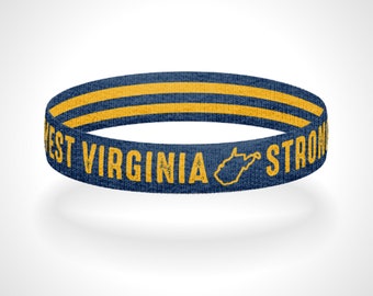 Reversible West Virginia Strong Bracelet Wristband Show Off Your Love For West Virginia