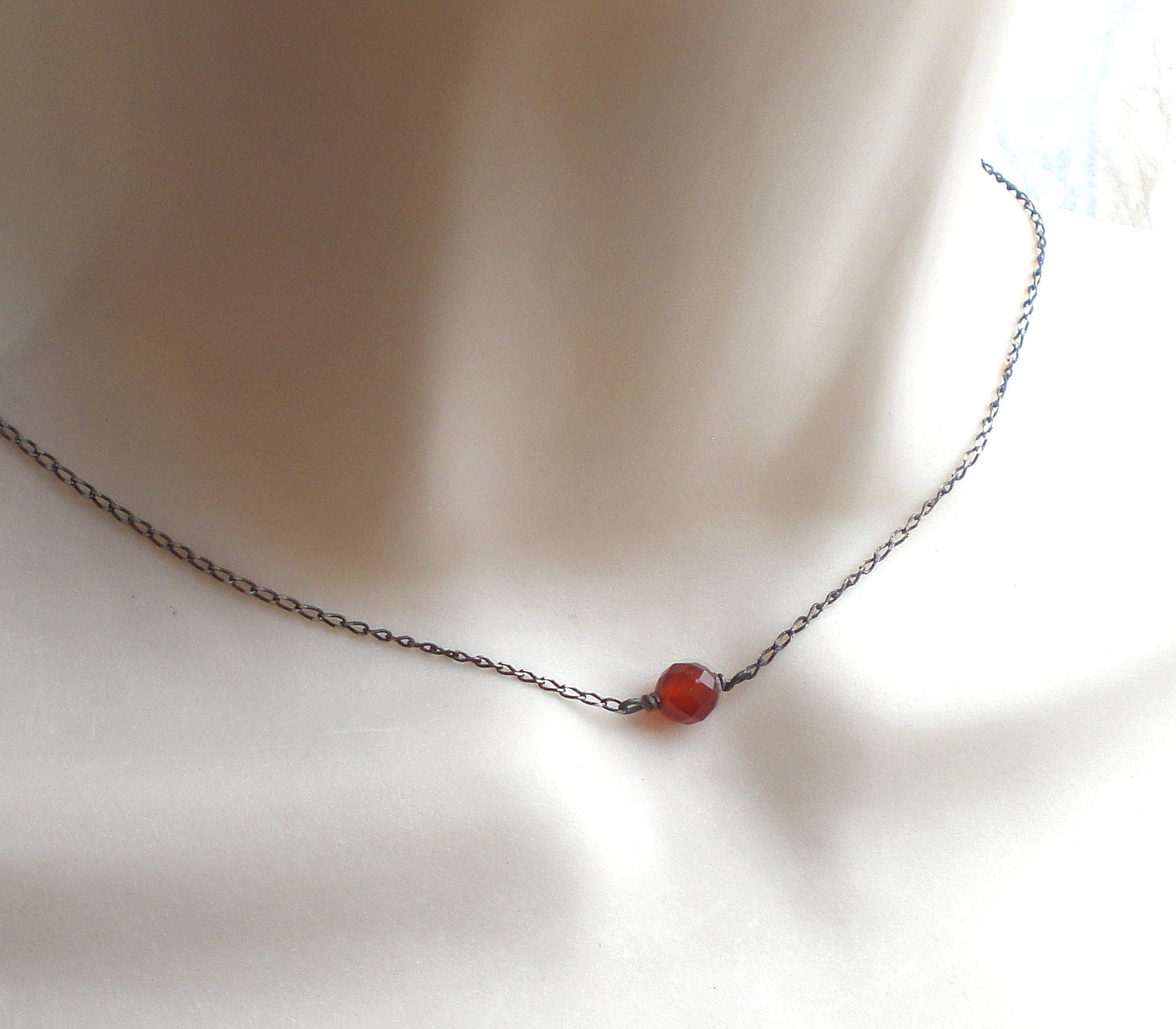 [韓国の人気ジュエリー] 925 silver. Carnelian necklace (6mm) Red Carnelian Sterling Silver Oval Pendant Necklace - Etsy