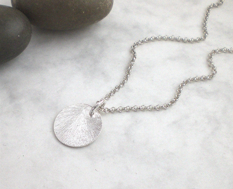 Schlichte LEDERKETTE 925 Silber Halskette Leder natur braun Sterlingsilber t741