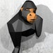 Printable funny gorilla papercraft trophy perfect for your wall decor