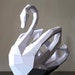 Swan Papercraft Sculpture, Printable 3D Puzzle, Papercraft Pdf Template ...
