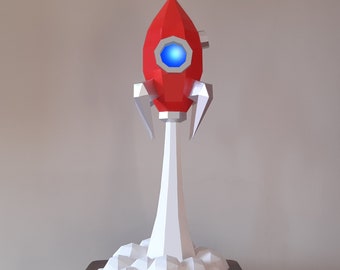 Sculpture de fusée papercraft 3D, kit de bricolage pour adultes, puzzle pour faire ta fusée miniature