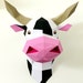 Printable funny bull papercraft trophy perfect for your wall decor