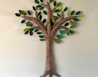 Tree of life papercraft sculpture, printable 3D puzzle, papercraft Pdf template to make your tree of life wall art