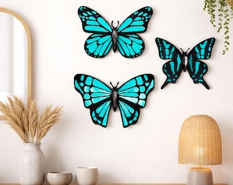 Butterfly papercraft PDF, DIY wall decor, low poly 3D printable template
