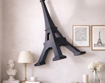 Eiffel tower papercraft PDF, DIY 3D Paper Sculpture, Low Poly Printable Wall Decor