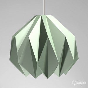Paralume in carta Origami II, lampada stampabile, modello Pdf papercraft per realizzare la tua lampada a sospensione in carta
