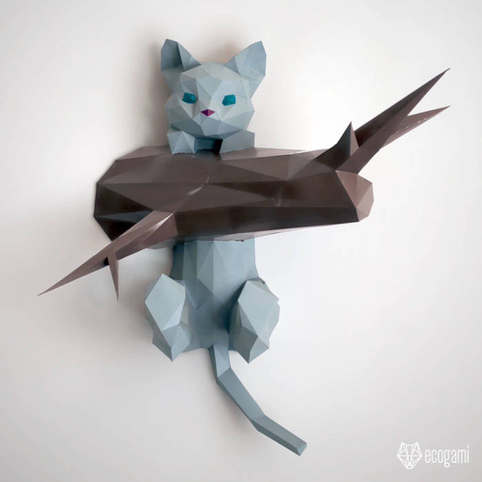 Low poly cat papercraft