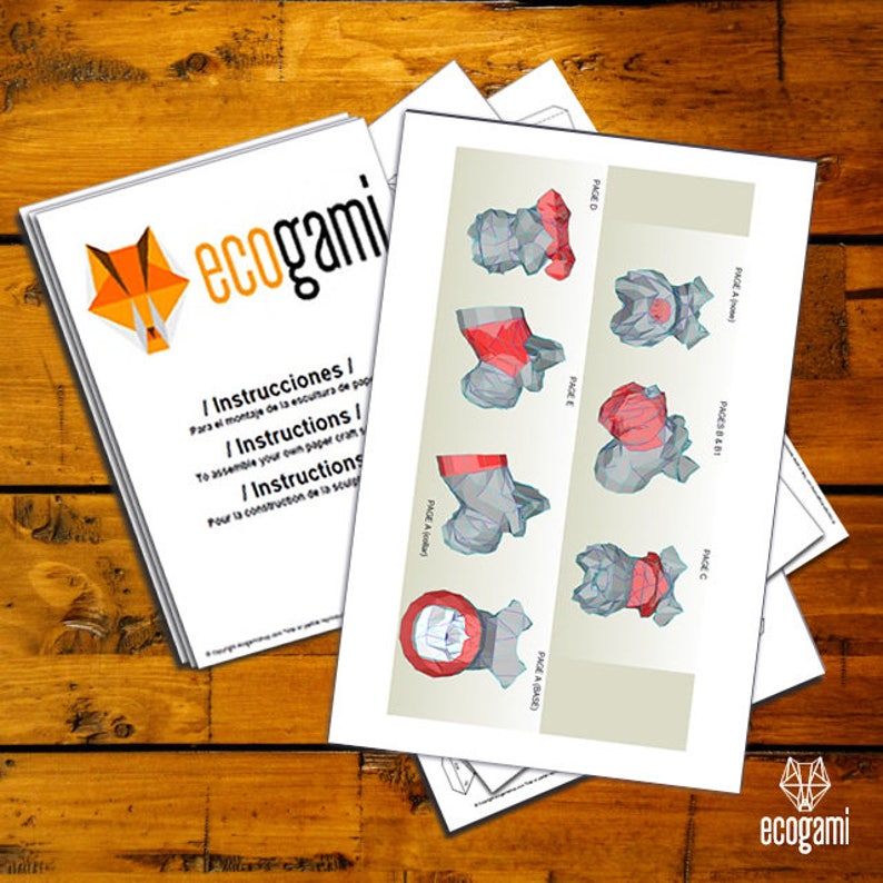 Schnauzer papercraft sculpture printable 3D puzzle image 4