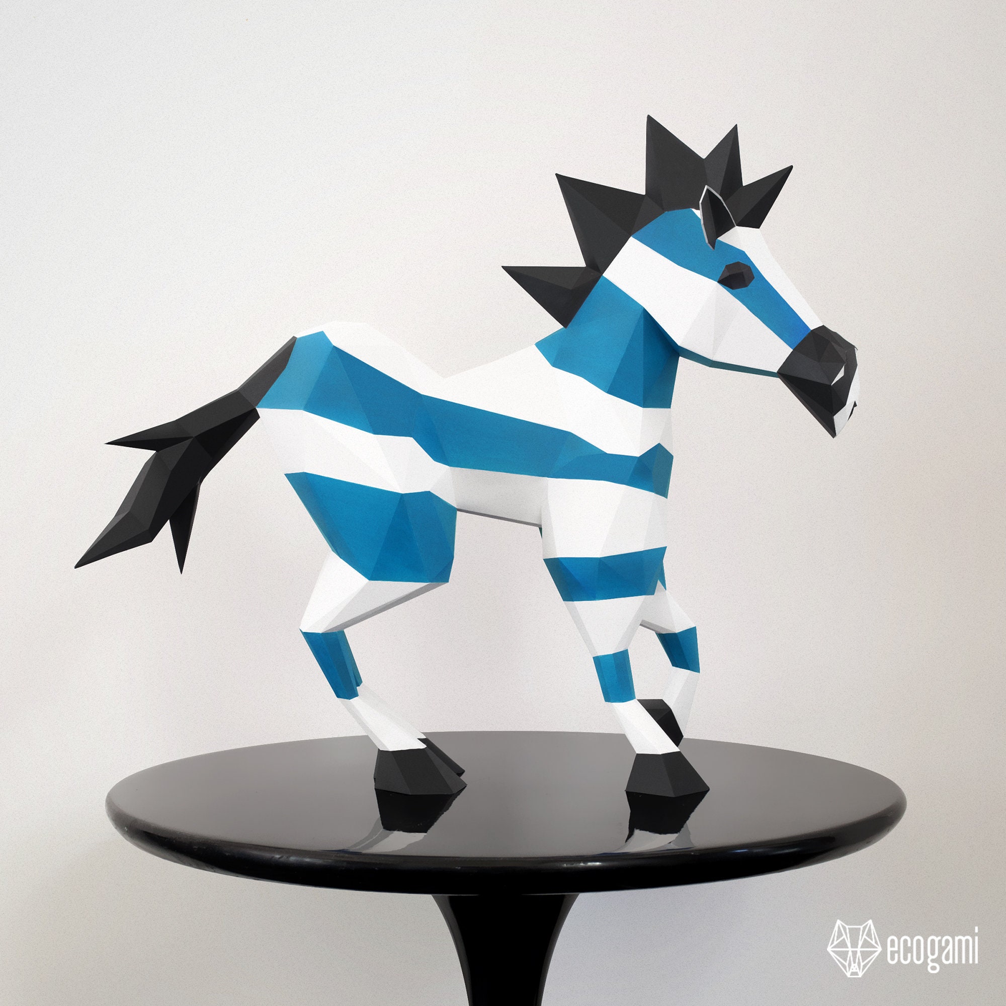 Zebra Papercraft Sculpture Printable 3D Puzzle Papercraft Etsy Canada