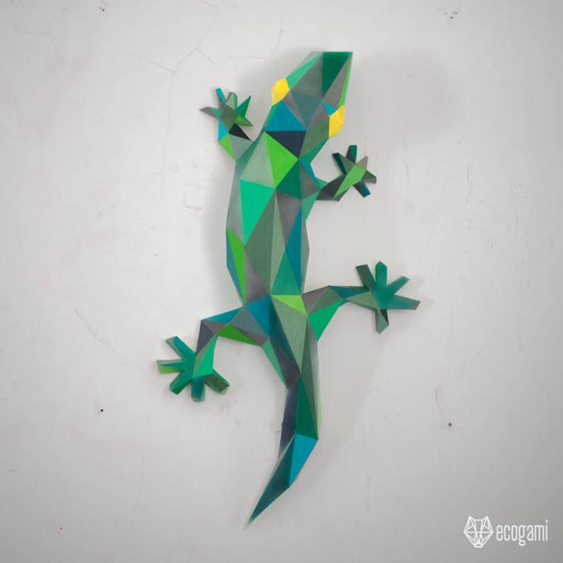 Lagarto 3D imprimible ideal para tu decoración de pared | Etsy