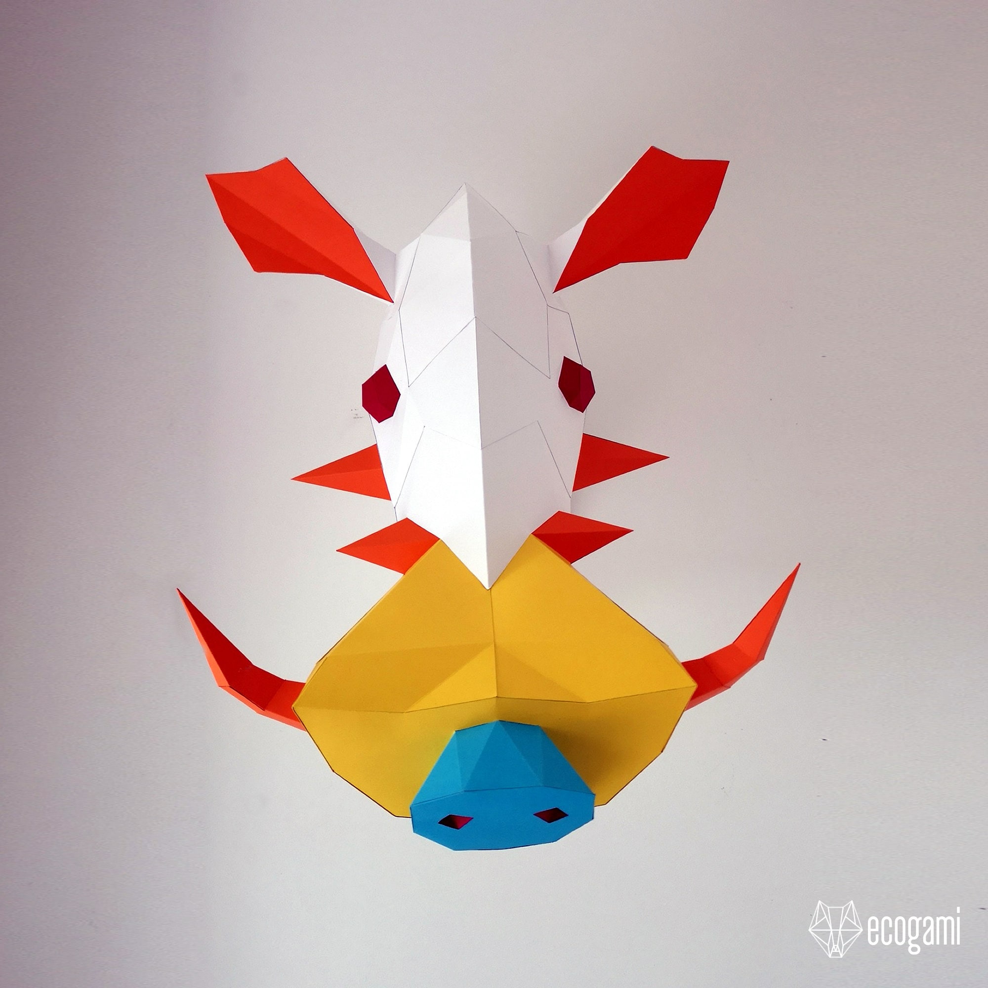 Wild Boar Head Papercraft Sculpture Printable 3D Puzzle Etsy