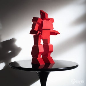 Robot papercraft sculptures, printable 3D puzzle, papercraft Pdf template to make your robot figurines image 3