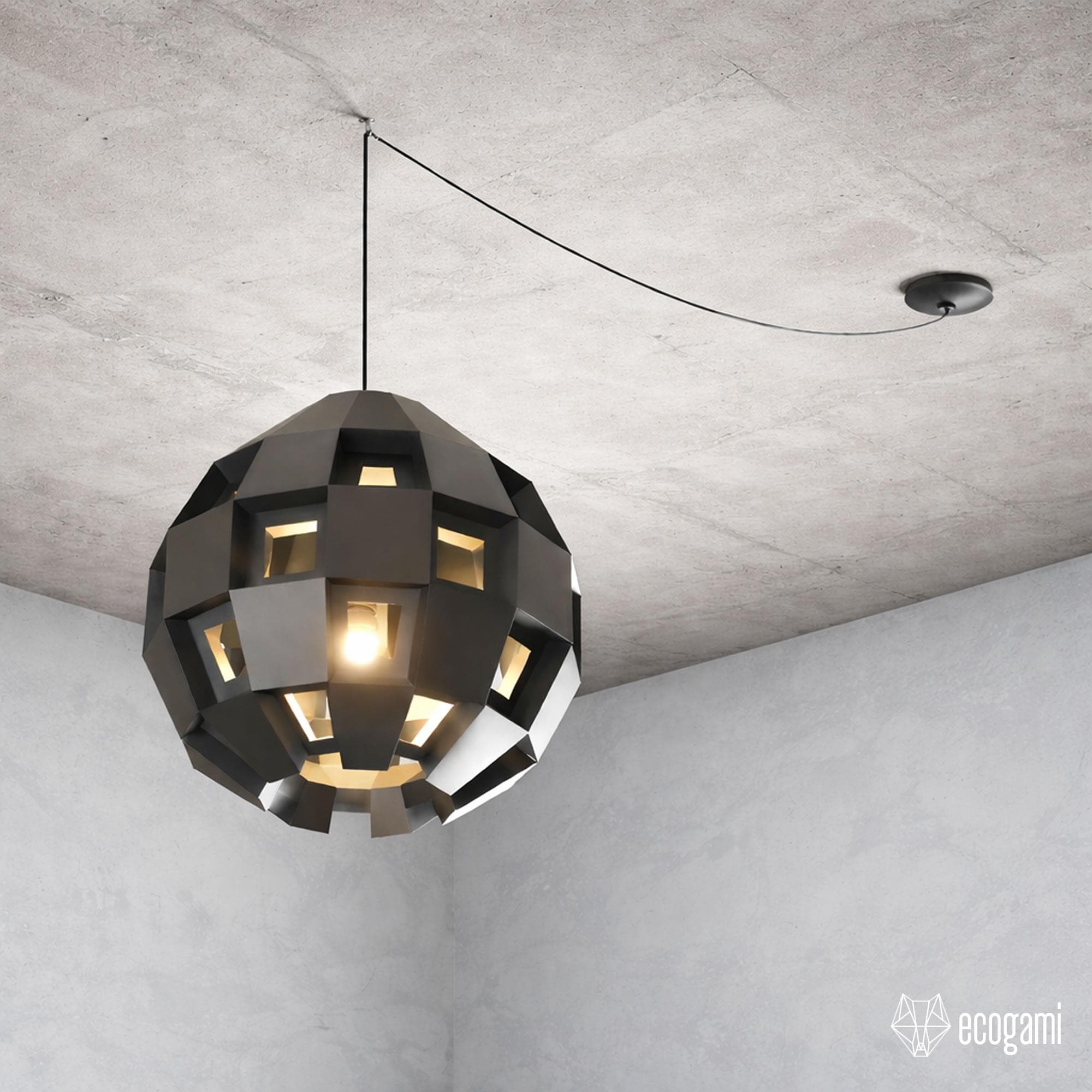 Abat jour ou suspension motif rond géométrique bleu lustre
